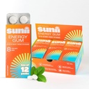 Sunii - Energi Gum - NEW Quick Boost Energy & Focus - 50 mg Caffeine Gum -Vitamins B6 & B12, Taurin, Vegansk, Ingen Sukker, No Calorie, Fresh Mint Taste - Raskere enn Chews, Drinks, Gels & Piller (96 stk)