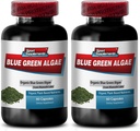 Pure Green Superfood fra Klamath Lake for å fremme sunnere og yngre hud - Blå Grønn Algae 500mg, Blå Grønn Algae Kapsler, Blå Grønn spirulina, spirulina, klorella - 2B 120 Cap