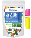 XPRS Nutra størrelse 1 tomme kapsler - 100 telle tomme gelatinkapsler - piller for DIY Capsule Fylling - ren Bovine Pill Gel Caps å fylle med dine kosttilskudd (multi farge)