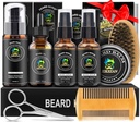 XIKEZAN Beard Kit for menn Grooming & Care sett w/2 Pack Beard Serum, Vaske, Olje, Balm, Comb, Brush, Saksor, Veske, E-bok, unike bursdagsgaver for menn ham far bror jul strømper
