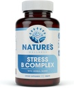 Vitamin B Complex Stress Relief | Alle naturlige Mood Enhancer og Stress Support Supplement | Stress B Kompleks med Herbal Extract Blend Plus Vitamin C, PABA og Choline