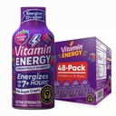 Vitamin energi Mood+ Ekstra styrke energi Shot Tropical Berry 48 Pack, 260mg naturlig kaffe, B-vitaminer, Rhodiola, Kamille, Mood & Energy Support, Null sukker, Glutenfri, Vegan, 1.93 fl oz