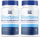 (2 pakke) Gluctose Advanced Blood Support, Gluctose, Gluctose - Advanced Blood Support Supplement, Gluctose Supplement Støtte Kapsler - Alle naturlige formel, 60 kapsler i 2 måneder