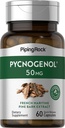 Piping Rock Pycnogenol Supplement | 50 mg | 60 kapsler | Fransk Maritime Pine Bark ekstrakt | Pinus Pinaster for menn og kvinner | Ikke-GMO, Glutenfri