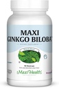 Maxi Health Ginkgo Biloba - Brain and Circulation Formula - 90 kapsler - Kosher (QGB)