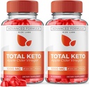 Rise labs (pakke med 2 total keto gummies for avanserte vekttap, Supplement til å miste Belly fett, maksimal styrke formel, Gomitas anmeldelser (120 gummies)