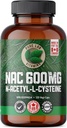 Pure Lab Vitaminer NAC (N-Acetyl-Cysteine) 600 mg - 120 caps laget i Canada