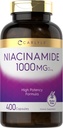Carlyle Niacinamid 1000 mg | 400 kapsler | høy potens formel | Ikke-GMO, Glutenfri kosttilskudd