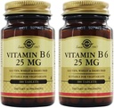 SOLGAR Vitamin B6 25 Mg, 100 tabletter, 100 greve (pakke på 24)