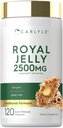 Carlyle Royal Jelly Capsule | 2500mg | 120 Count | Ikke-GMO og Glutenfri Formula | Tradisjonell Supplement
