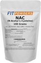 NAC pulver N-acetyl L-cystein pulver Scoop inkludert (100 gram)