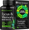 Nootropics Brain Supplements for hukommelse og fokus med Huperzine A, Fosfatidyserin, DMAE - Hjerne Helse støtte: GABA, Choline, DHA, Bacopa Monnieri, Minne Supplement for Brain Support, 60 Kapsler
