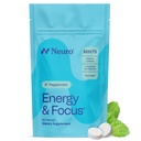 NeuroGum Energi & Fokus mynter (90 Count Bag, Peppermynte) | 40mg Naturlig Koffein + L-Theanine + vitamin B12 & B6 | Sukkerfri Nootropisk Kognitiv Hjernens ytelse Supplement