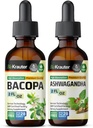 BIO KRAUTER Bacopa Tinktur 2 Fl. Oz. & Ashwagandha Tinktur 2 Fl. Oz.