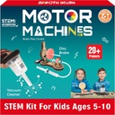 Butterfly EduFields 20in1 STEM prosjekter Kit for barn Alder 5-7 6-8 8-10 TEM STEM leker for barn 5 6 7 8 9 10 år gammel | Motor maskiner - Robotikk & Engineering leker | Gave til 6 7 8 9 10 år gammel