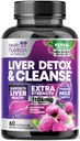 Gentle Liver Cleanse Detox & Repair Formula - Avansert Liver Support Supplement med Silymarin Milk Thistle, Dandelion Root, Artichoke Extract, Turmeric, Choline, & Beetroot - 60 Veggie Kapsler
