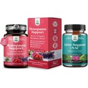 Bundle av total Menopause Supplement med Dong Quai Vitex Chaste Berry & Black Cohosh for naturlig hormon støtte og lever støtte NAC Supplement med Melk Thistle for Liver Cleanse Detox & Repair