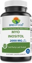 Brieofood Myo Inositol 2000 mg per servering - 60 tabletter - 3rd Party Lab Testet