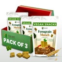 Tad Bit's Fenugrain Munch Premium Indisk Håndlaget Saltig Vegansk Snacks Krakkere Plant Basert Vegansk Sunn Snacks for voksne og barn | Dairy Free, Sukker Free Snacks | Lav Calorie Hele Wheat Digestive Biscuits (3 Pack, 600, Gram)