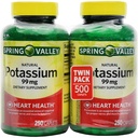 Spring Valley Kalium 99 mg fra Kaliumgluconat 595 mg (250 antall, 2 pakker)