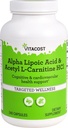 Vitacost Alpha Lipoic Acetyl L-karnitin HCl - 700 mg - 240 kapsler