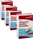 Leder klebde bånd Advanced Healing, Stor en størrelse, 6 greve - Vanntett og fleksibel - 4 pakke