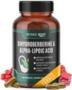 Raffinert rotdihydroberberin 300mg med Alpha Lipoic Acid 600mg Supplement - Ekstra styrke Berberin Supplement med alfa-liposyre (ALA) - Avansert dihydroberberin for optimal helse