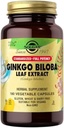 Solgar Ginkgo Biloba Leaf Ekstrakt - 180 Grønnsaker Kapsler - Standardisert Full Potens (SFP) - Ikke-GMO, Vegan, Glutenfri, Dairy Free, Kosher, Halal - 180 Services