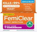FemiClear Gentle Relief Formel 2 dagers infeksjonsbehandling, Gentle Formula for mer sensitive individer, alle naturlige ingredienser Ointment + ekstern kløe Relief Ointment, Feminine Care produkter