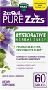ZzzQuil PURE Zzzs Restorative Herbal søvn, tabletter, gratis av narkotika og hormoner, Melatonin-fri formel, Valerian Root, Hop, Passion Blomster, søvnhjelpemidler for voksne, 60 teller