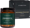 CYMBIOTIKA Probiotic 50 milliarder CFU & Aktivert Charcoal Liquid Supplement, støtter Sunn Digestion for menn og kvinner, Mage Detox & Digestive Relief, hjelper alleviate Gas & Bloating, lett å bruke