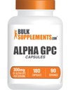 BulkSupplements.com Alpha GPC Kapsler - Acetylkolin Supplements, Alpha GPC 300mg - Choline Supplements, Glutenfri, 2 Kapsler per servering, 180 Kapsler (pakke med 1)