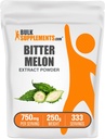 BulkSupplements.com Bitter Melon Extract pulver - Bitter Melon Supplement, Bitter Gourd Extract - Herbal Supplement, Glutenfri, 750 mg per servering, 250g (8,8 oz) (Pack of 1)