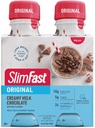 SlimFast måltid erstatningshake, Original Creamy Milk sjokolade, 10g klar til å drikke protein for vekttap, 11 Fl. Oz flaske, 4 greve (pakke May Vary)