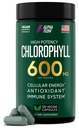 Klorofyllkapsler 600 mg - naturlige klorofyll piller for kvinner og menn - høy biotilgjengelig klorofyll Supplement for energi, immunisme, hud + intern deodorant