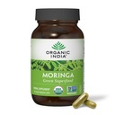 ORGANIC INDIA Moringa Capsules Organic - Moringa Supplement - Grønn Superfood, Moringa Leaf Capsules, Pure Supergreen, Vegansk Grønn, Naturens Multivitamin, Vegansk, Glutenfri - 90 Kapsler