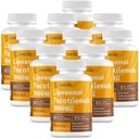 Liposomal Tocotrienols 1000mg - høy biotilgjengelighet Vitamin E Tocotrienols Supplements,95% Delta & 5% Gamma Tocotrienol Kapsler Støtte huden,Bone,Antioxidant,600 Softgels