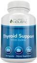 Rent Holistisk Thyroid støtte Supplement med jodin - 120 kapsler - 2 måneders forsyning - med L-tyrosin, B12, Magnesium, Ashwagandha, Kelp & mer - Formulert for kvinner - Ikke GMO