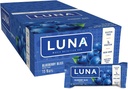 LUNA BAR - Glutenfri Snack Barer - Blåbær Bliss Flavor - 7g protein - Ikke-GMO - Plantebasert helhetlig Snacking - På farten Snacks (1,69 Ounce Snack Bars, 15 greve)