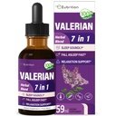 Valerian Root Sleep Support Drops, Passion Blomster, Kamille, Lavender, Soursop Leaves, & Hibiscus Herb Extract Supplement Tinktur for søvn lydisolert og dypt. Perfekt med søvnlyder. 2oz