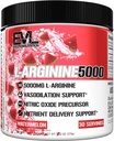 Evlution Nutrition Nitric Oxid Booster L-Arginin Supplement - høy potens Nitric Oxid Supplement med 5000 mg L Arginin for forbedrede pumper Energi Muskelvekst og vaskularitet Ingen Booster