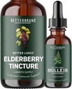 BetterLungs Mullein Leaf Extract og Elderberry Tinktur Bundle - Lung Helse Støtte