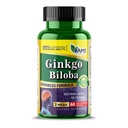 America Medic & Science Ginkgo Biloba 60mg (60 Softgels) | Brain Booster Supplement for menn og kvinner | Mind Enhancer med Herbal Leaf Extract