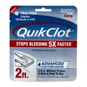 Eventyr Medisinsk Kits QuikClot Gauze - Fleksibel Hemostatisk Medisinsk Gauze for Nødoverlevelse eller katastrofe Forberedelse Kits & Mer - Stopper blødning Fast med Kaolin - 3" x 24"