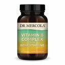 Dr. Mercola Vitamin B-kompleks med benfotiamin - støtter cellulær, hjerne og immun helse - ikke-GMO, Glutenfri og soya-fri - 60 kapsler (30 Serveringer)