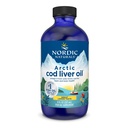 Nordic Naturals Arctic Cod Liver Oil, Lemon - 8 oz - 1060 mg Total Omega-3s med EPA & DHA - Hjerte og hjerne helse, sunn immunitet, total velvære - Non-GMO - 48 Serveringer