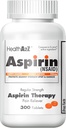 HealthA2Z Aspirin 325 mg | 300 greve | Vanlig styrke | Orange Safety Coated Tabletter | Enteric Aspirin | Smertelindring | Redusere leddsmerter | Kramper | Hodepine