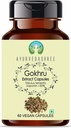 Gokhru Extract 500mg - 60 Vegetariske kapsler |Tribulus terrestris® Alle naturlige | 100% vegansk | Glutenfri | GMP-sertifisert