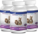 antioksidant for katter - Ultra vitaminer for katter - Sunn Minerals og vitaminer formel - Chews - Kalsium for katter - 3 flasker (270 behandlinger)