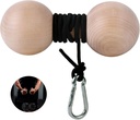 Wooden Wrist Roller og Forearm Styrker,Grip styrke trener, Arm Blaster trener, styrke trener for fingre og Wrist.